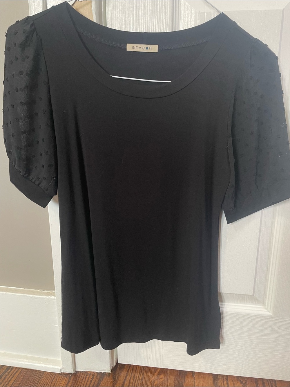 Beacon Kennedy Puff Sleeve Knit Top